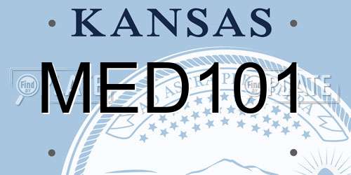 MED101 Kansas License Plate