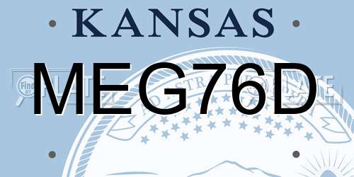 MEG76D Kansas License Plate