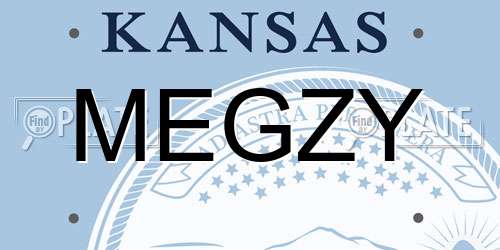 MEGZY Kansas License Plate