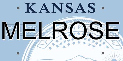 MELROSE Kansas License Plate