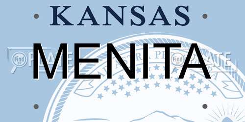 MENITA Kansas License Plate