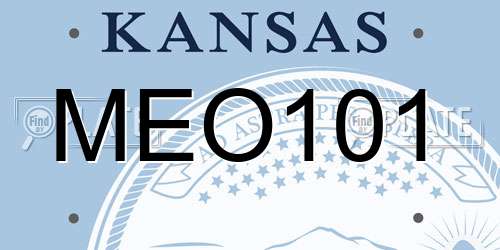 MEO101 Kansas License Plate