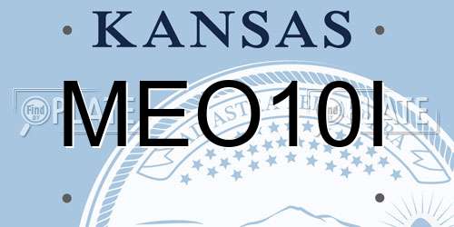 MEO10I Kansas License Plate