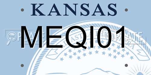 MEQI01 Kansas License Plate