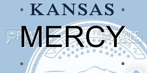 MERCY Kansas License Plate