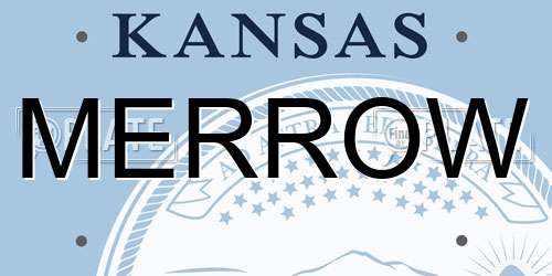 MERROW Kansas License Plate
