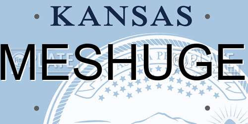 MESHUGE Kansas License Plate