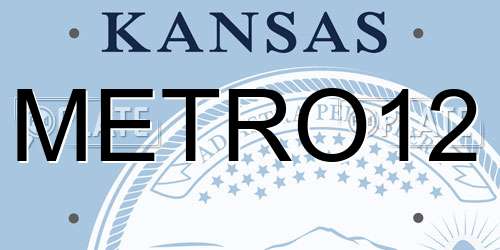 METRO12 Kansas License Plate