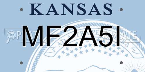 MF2A5I Kansas License Plate