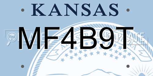 MF4B9T Kansas License Plate