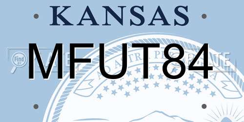 MFUT84 Kansas License Plate