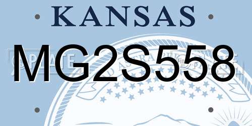 MG2S558 Kansas License Plate