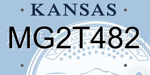 MG2T482 Kansas License Plate