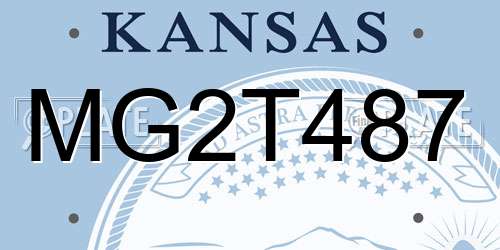 MG2T487 Kansas License Plate
