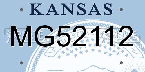 MG52112 Kansas License Plate