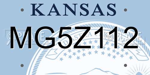 MG5Z112 Kansas License Plate