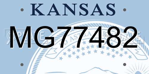 MG77482 Kansas License Plate