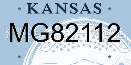 MG82112 Kansas License Plate