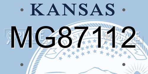 MG87112 Kansas License Plate