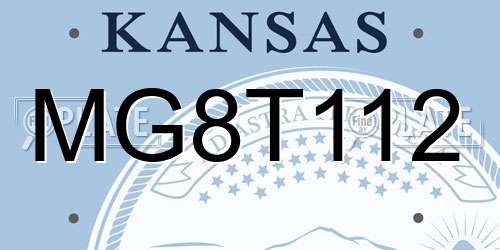MG8T112 Kansas License Plate