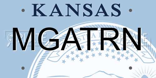 MGATRN Kansas License Plate