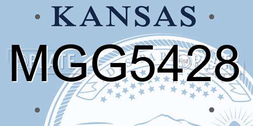 MGG5428 Kansas License Plate