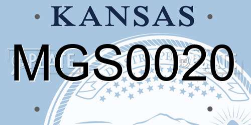 MGS0020 Kansas License Plate