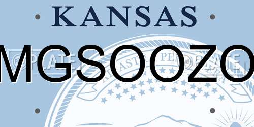 MGSOOZO Kansas License Plate