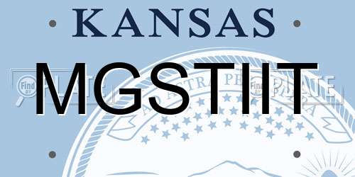 MGSTIIT Kansas License Plate