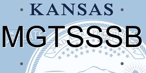 MGTSSSB Kansas License Plate
