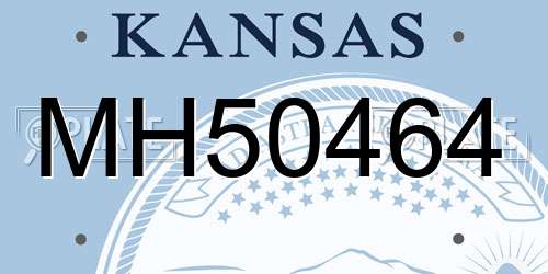 MH50464 Kansas License Plate