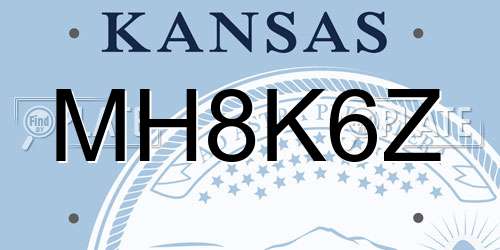 MH8K6Z Kansas License Plate