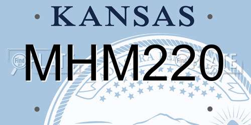 MHM220 Kansas License Plate