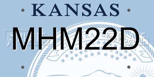 MHM22D Kansas License Plate