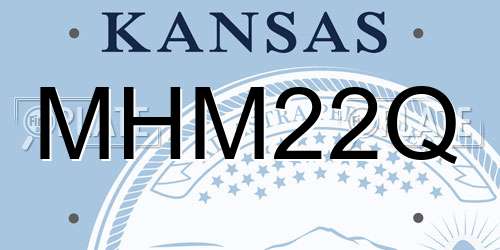 MHM22Q Kansas License Plate
