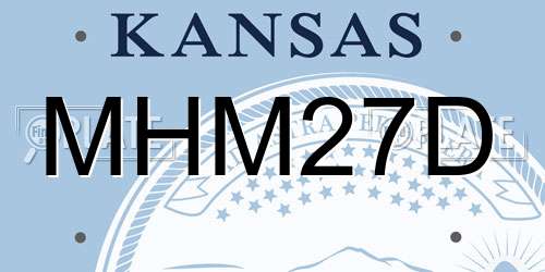 MHM27D Kansas License Plate