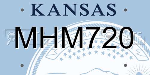 MHM720 Kansas License Plate