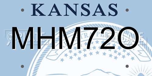 MHM72O Kansas License Plate