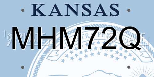 MHM72Q Kansas License Plate