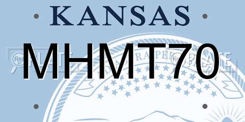 MHMT70 Kansas License Plate