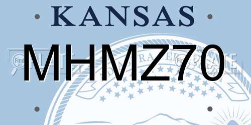 MHMZ70 Kansas License Plate