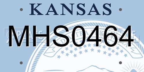 MHS0464 Kansas License Plate