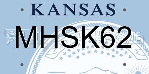 MHSK62 Kansas License Plate