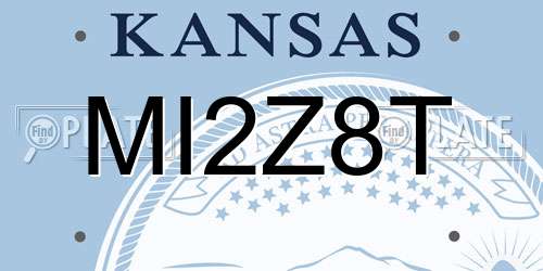 MI2Z8T Kansas License Plate