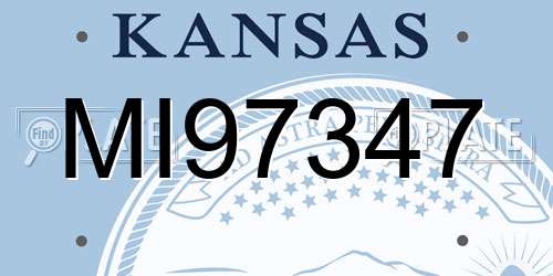 MI97347 Kansas License Plate