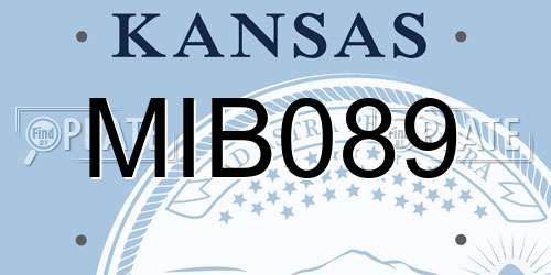 MIB089 Kansas License Plate