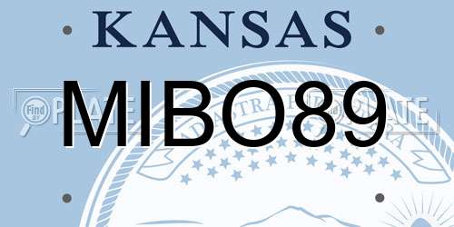 MIBO89 Kansas License Plate