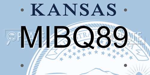 MIBQ89 Kansas License Plate