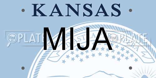 MIJA Kansas License Plate