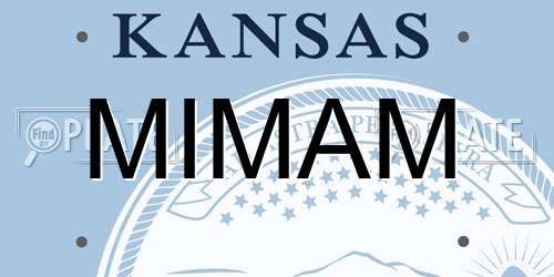 MIMAM Kansas License Plate